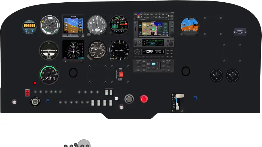 A Cessna 177 Cardinal instrument panel design