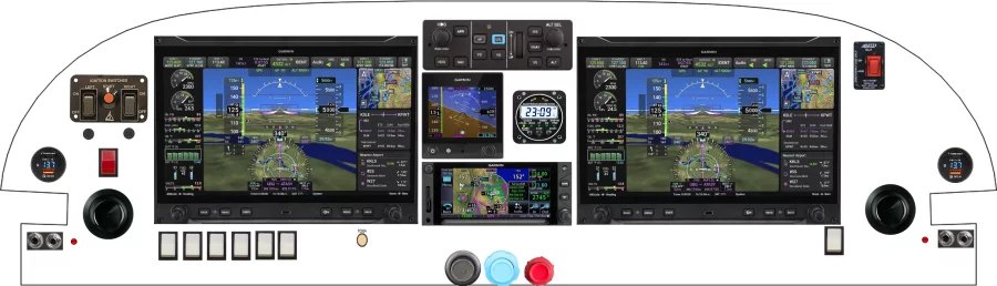 An Van's Aircraft RV-6 instrument panel design