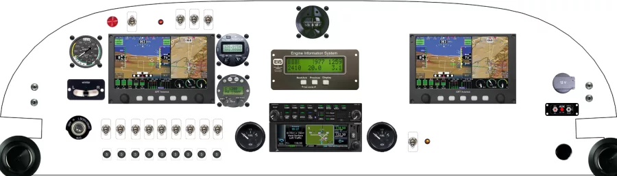 An Van's Aircraft RV-6 instrument panel design