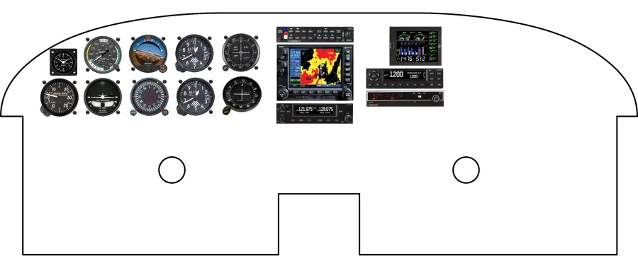 A Piper Aircraft PA32R-300 instrument panel design